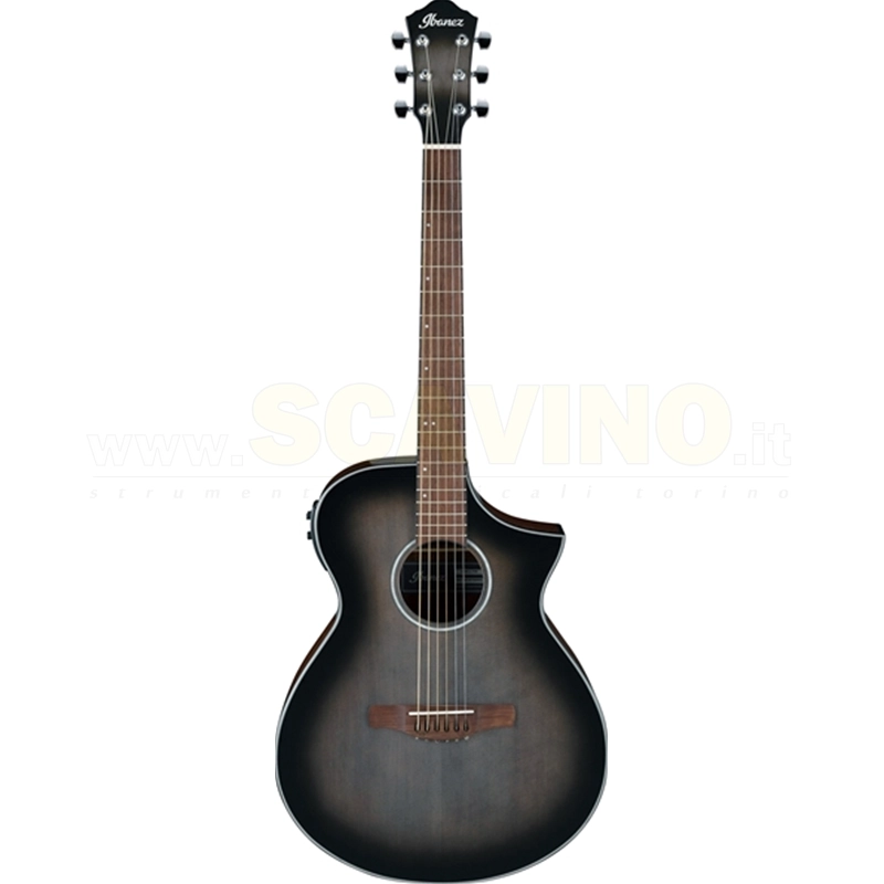 Ibanez AEWC11TCB Chitarra acustica elettrificata Transparent Charcoal Burst High Gloss