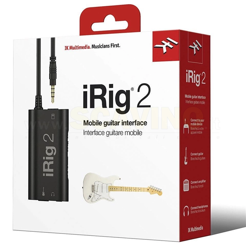 IK Multimedia iRig 2 Interfaccia audio per chitarra/basso - sistemi Android, iOS e MAC