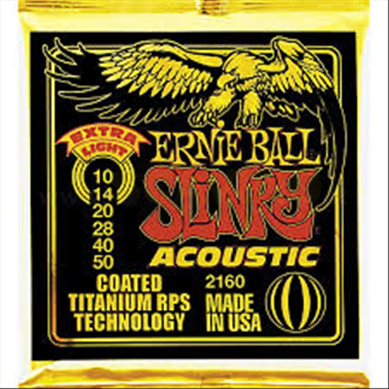 Ernie Ball 2160 Everlast Coated 80/20 Bronze Extra Light 10-50