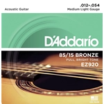 D'addario EZ920 Muta Corde Chitarra Acustica 12-54