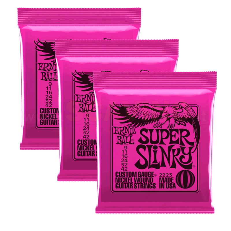 Ernie Ball 3223 3 Set Promo Corde Super Slinky 9-42