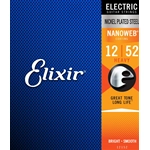 Elixir 12152 Nickel Plated Steel Nanoweb Corde Chitarra Elettrica 12-52
