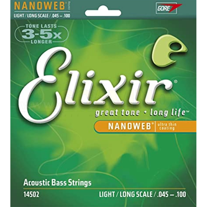Elixir 14502 Acoustic Bass 80/20 Nanoweb 45-100