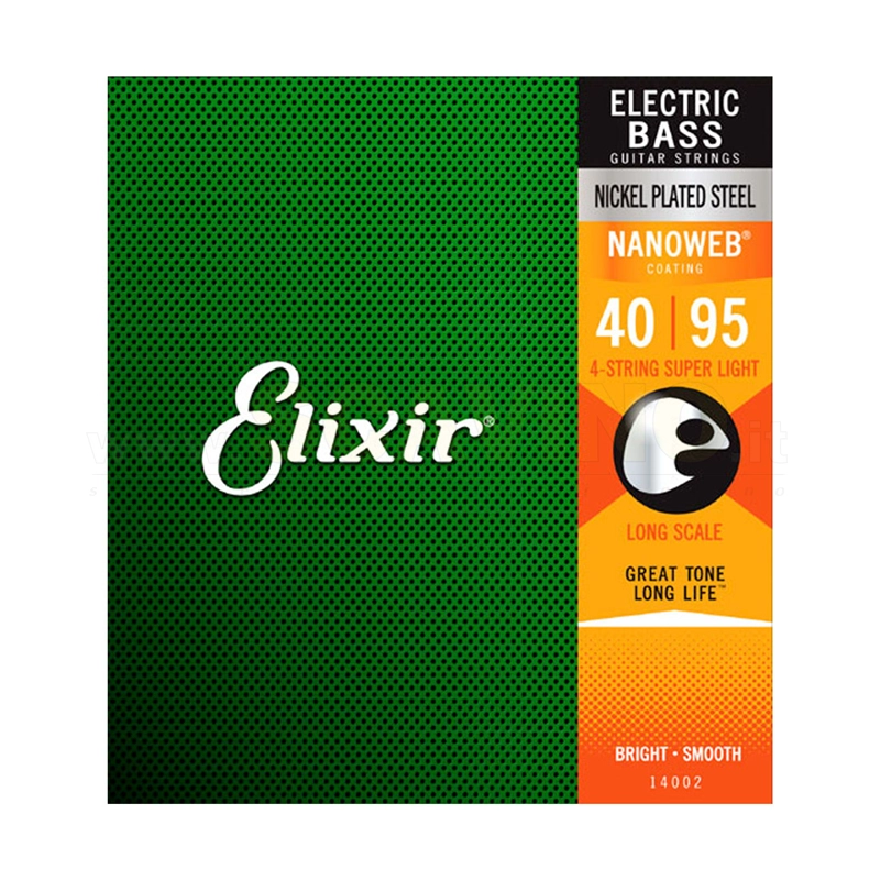 Elixir14002 Electric Bass Nickel Plated Steel Nanoweb 40-95 Long Scale