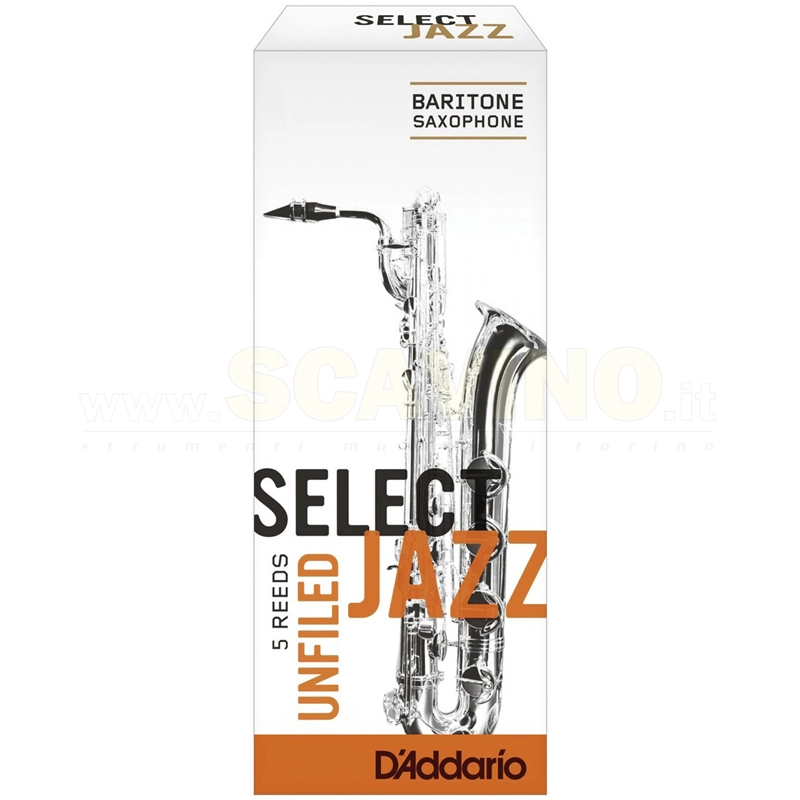 D'Addario Select Jazz Unfiled Ance per Sax Baritono 2M