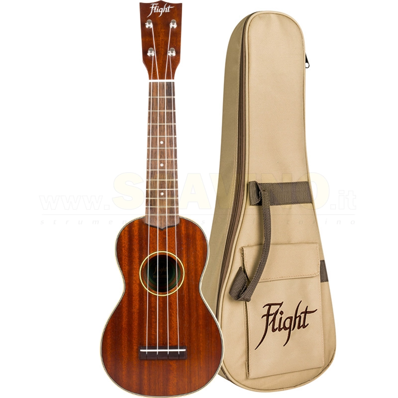 Flight MUS2 Ukulele Soprano Heritage tutto massello