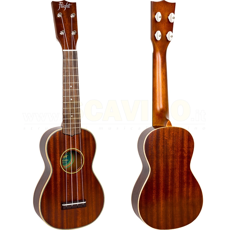 Flight MUS2 Ukulele Soprano Heritage tutto massello