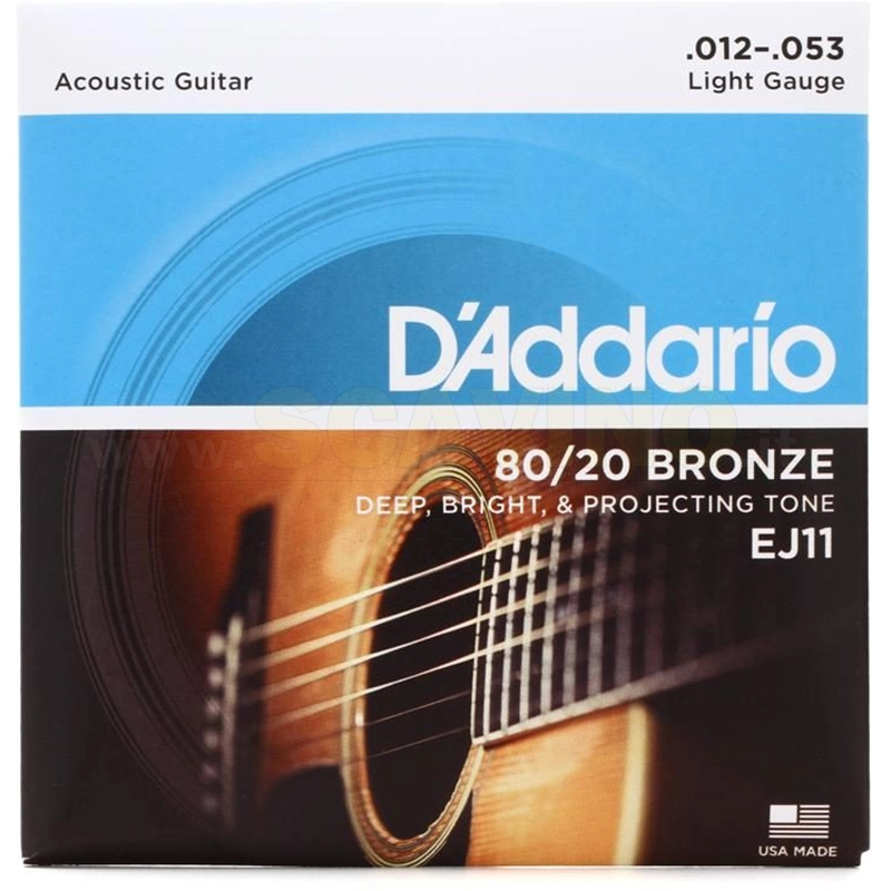 D'Addario EJ11 Corde Chitarra Acustica 12-53 Bronze