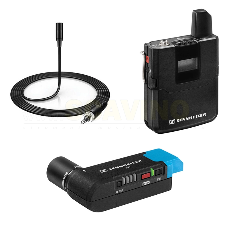 Sennheiser AVX MKE2 Set 3EU Radiomicrofono con Ricevitore XLR a Batteria