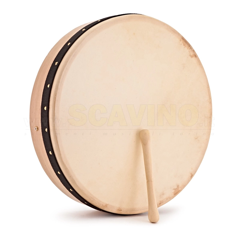 Bodhran 16" Cornice in Legno, pelle naturale