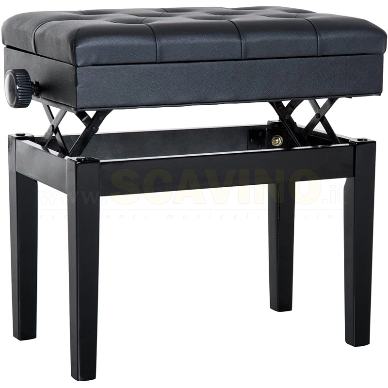 panca pianoforte regolabile in altezza con cassetto