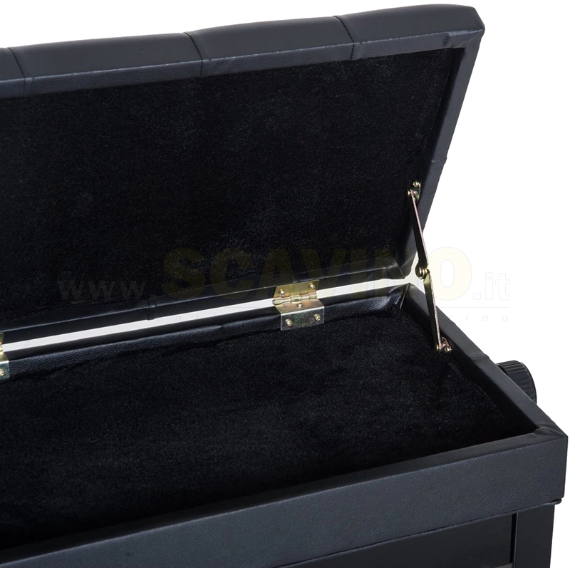 SM Pro panca regolabile nero lucido eco pelle con cassetto