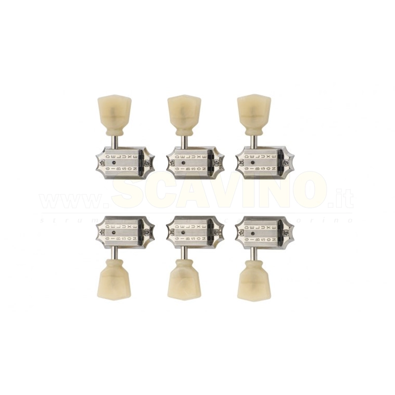 Gibson PMMH-050 Gibson Deluxe Yellow Key Tuner Set Nickel