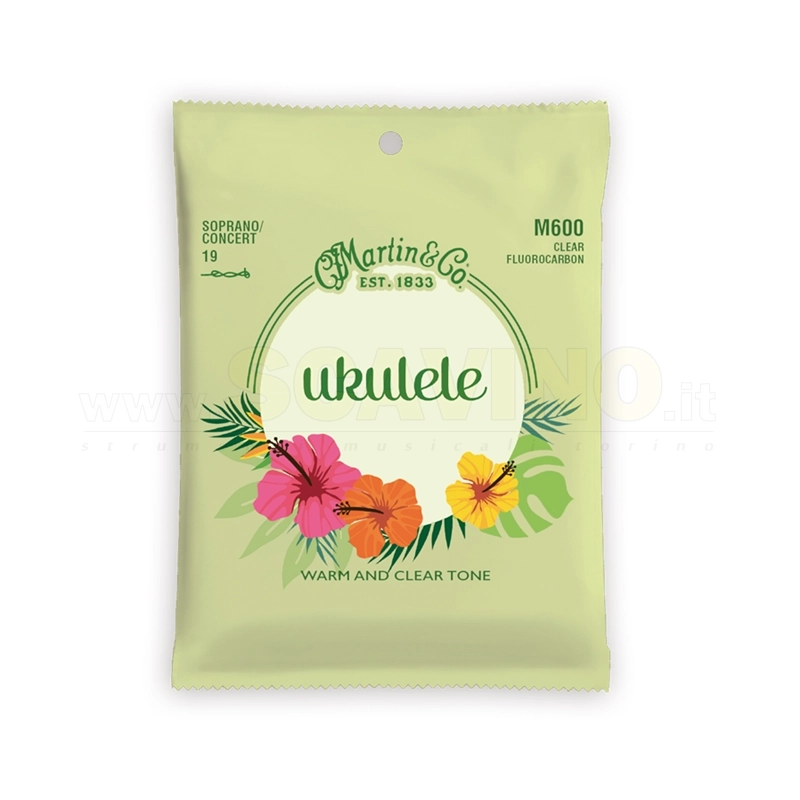 Martin & Co. M600 Ukulele Strings Soprano/Concerto Fluorocarbon 19.1-22