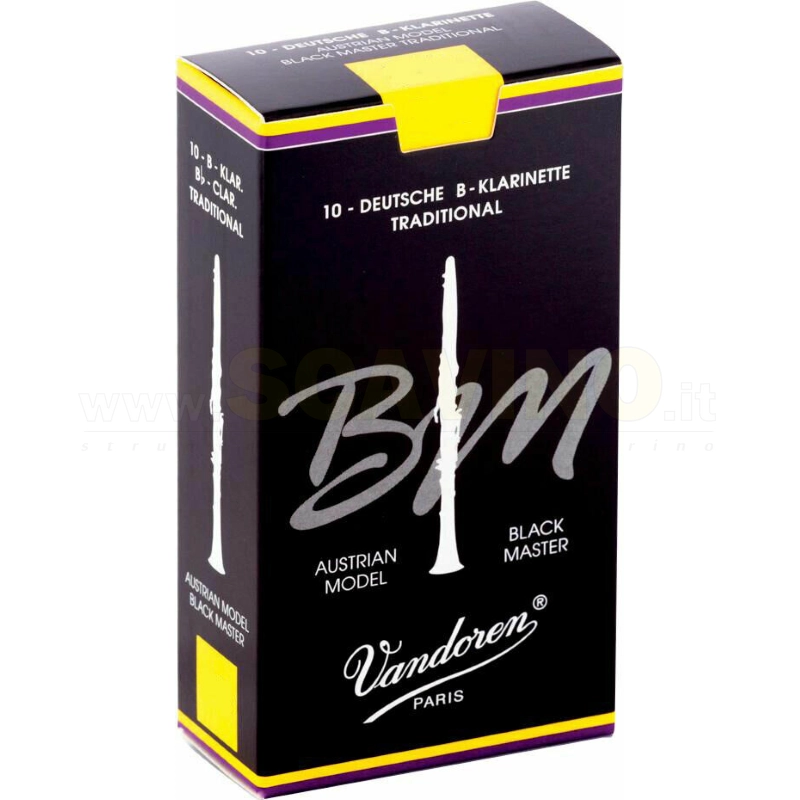 Vandoren Black Master Ance per Clarinetto Tedesco in Sib 4