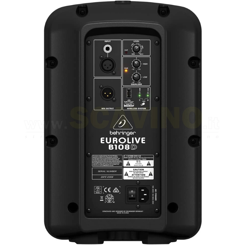 Behringer B108D Cassa Attiva WIRELESS 300W