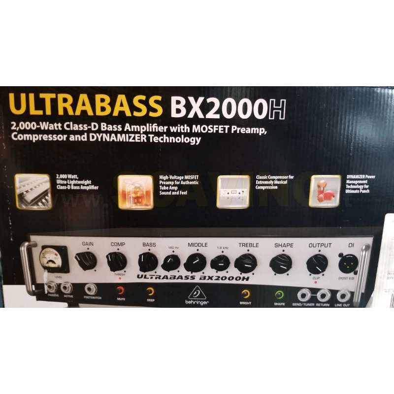 BEHRINGER BX2000H UltraBass testata per basso 2000 watt