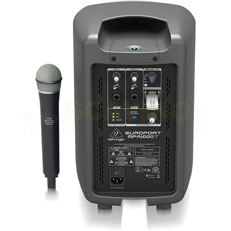 Behringer MPA100BT Sistema Audio portatile con Bluetooth e radiomicrofono