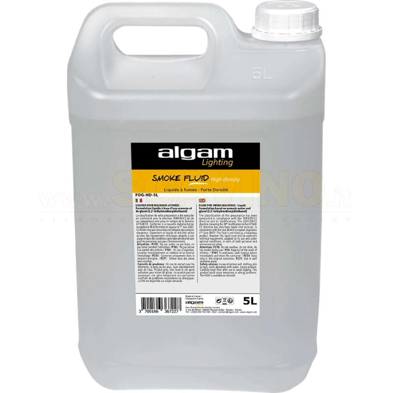 Algam Lighting FOG-HD-5L Liquido Fumo Alta Densità 5L