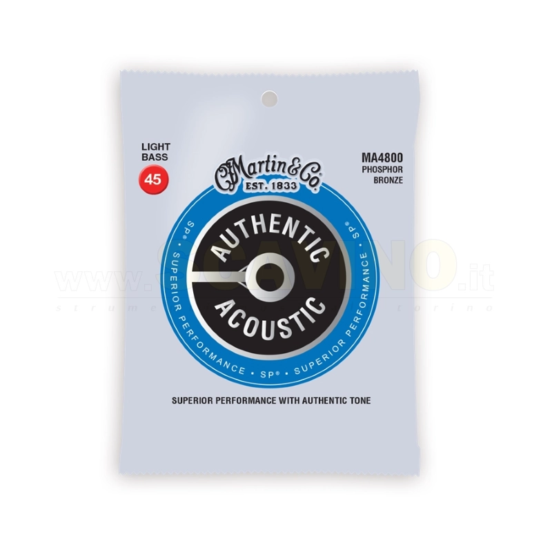 Martin & Co. MA4800 Corde Basso Acustico, Light 45/100 Phosphor Bronze