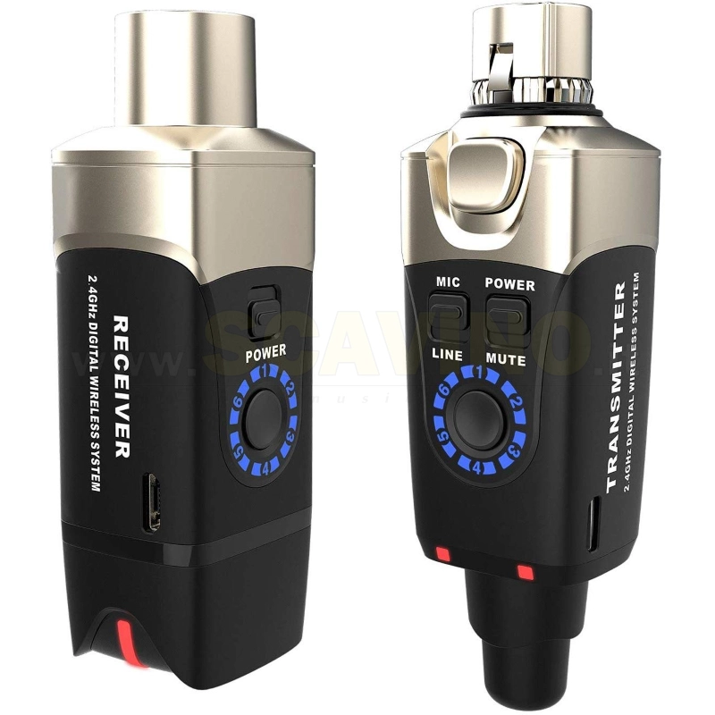 XVIVE U3 Dinamic Kit Microfono Wireless 2.4GHz TX+ RX completo