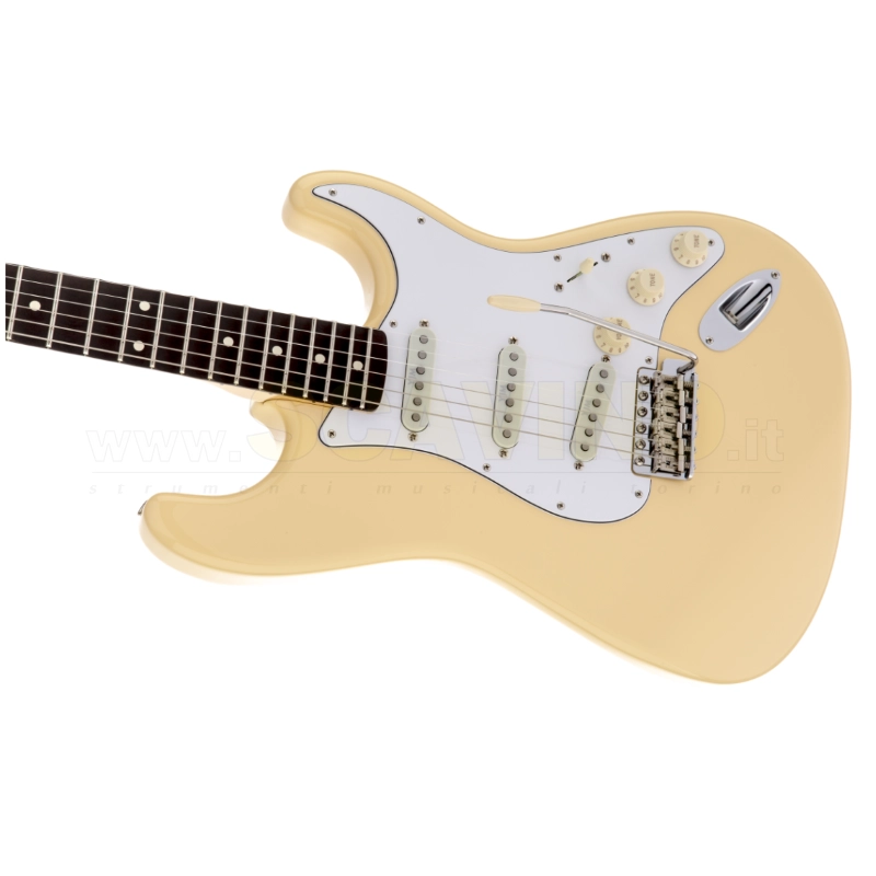 Fender Yngwie Malmsteen Stratocaster® Electric Guitars Yngwie Malmsteen Stratocaster®, Scalloped Rosewood Fingerboard, Vintage White 107110841