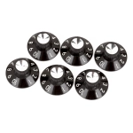 Fender Pure Vintage Black-Silver Skirted Amplifier Knobs Amplifier Knobs 0990930000