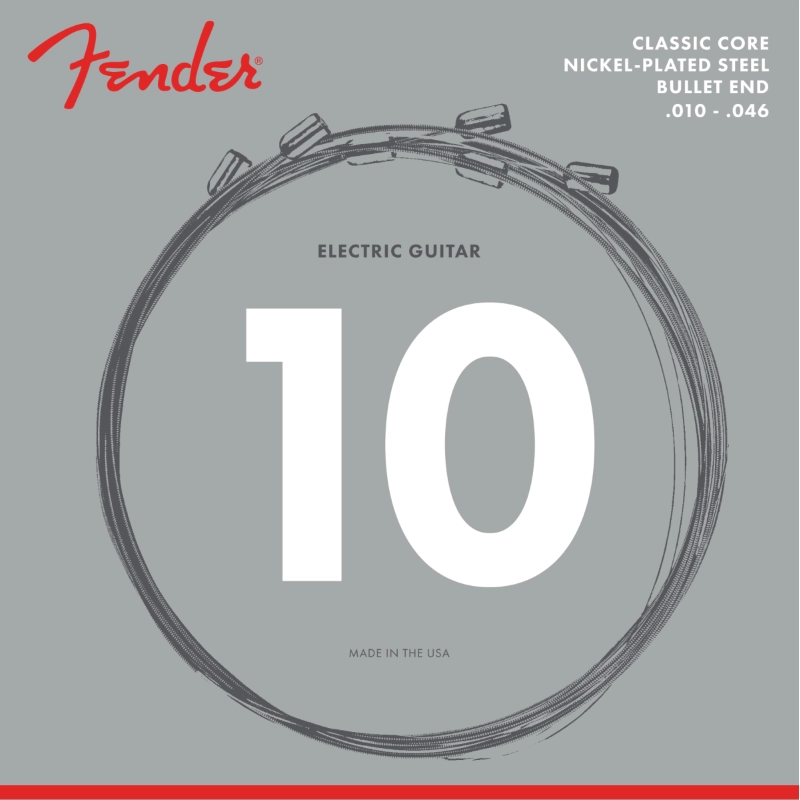 CLASSIC CORE ELECTRIC GUITAR STRINGS, NICKEL-PLATED STEEL, BULLET ENDS