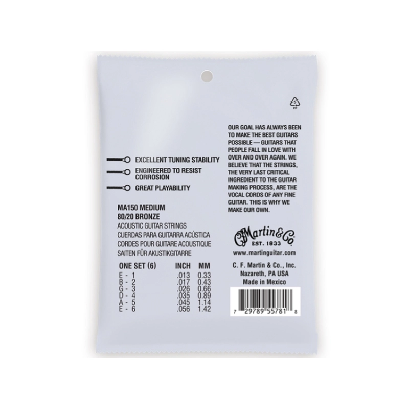 Martin & Co. MA150 Corde Chitarra Acustica Medium Bronze 13-56