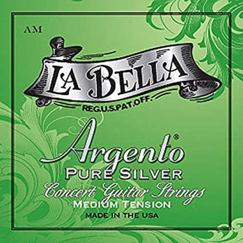 LA BELLA AM Set Corde Chitarra Classica Puro Argento Medium