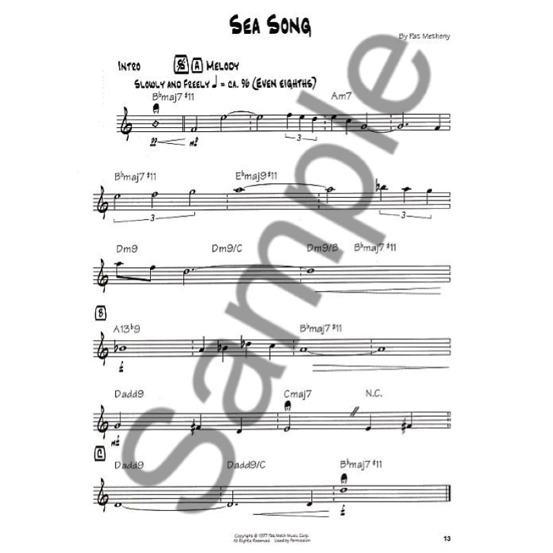 Titolo Pat Metheny Song Book for guitar