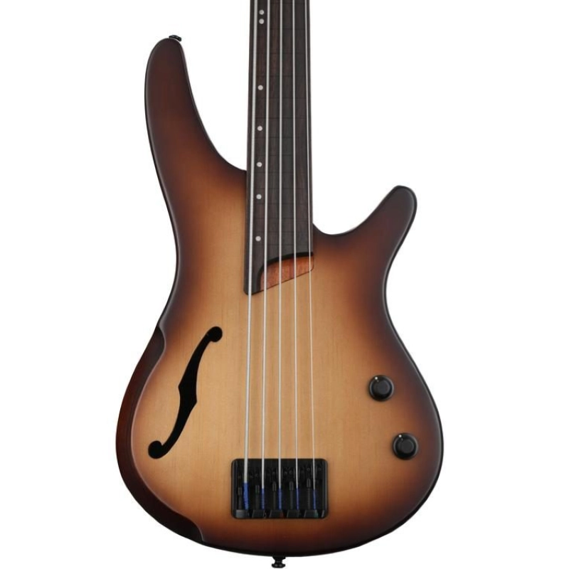 Ibanez SRH505FNNF Basso Freetless 5 corde finitura Natural Browned Burst Flat