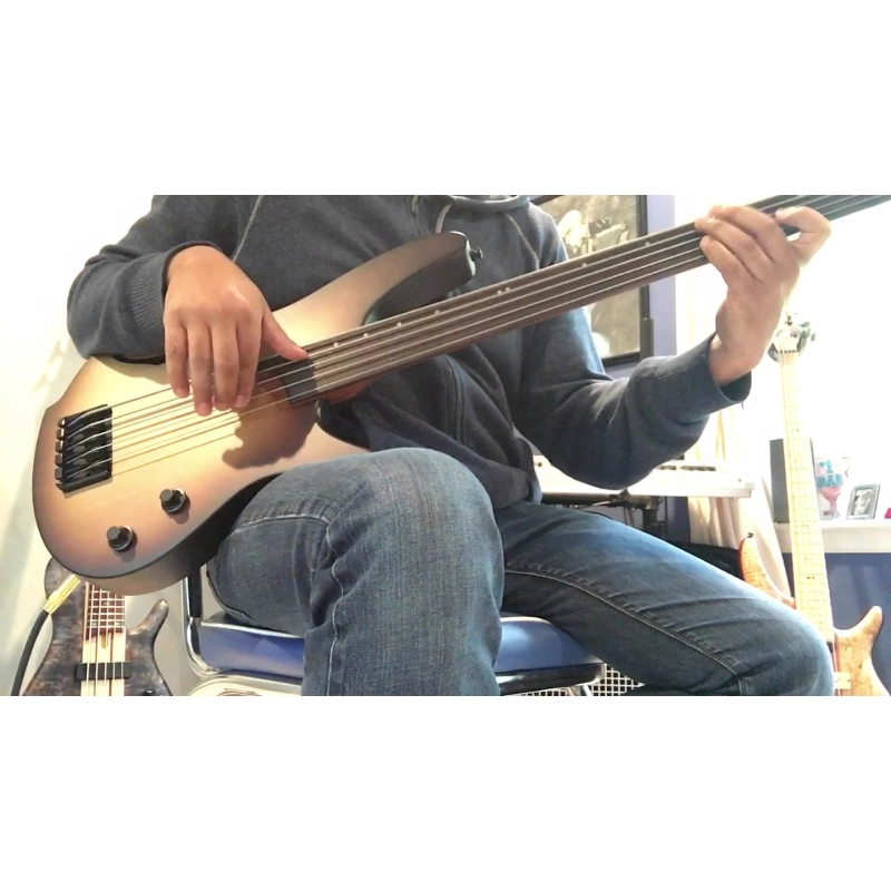 Ibanez SRH505FNNF Basso Freetless 5 corde finitura Natural Browned Burst Flat