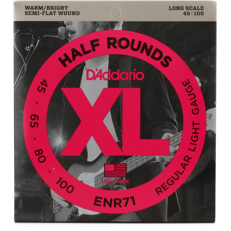 D'Addario ENR71 Corde Basso 45-100 Half Round Long Scale