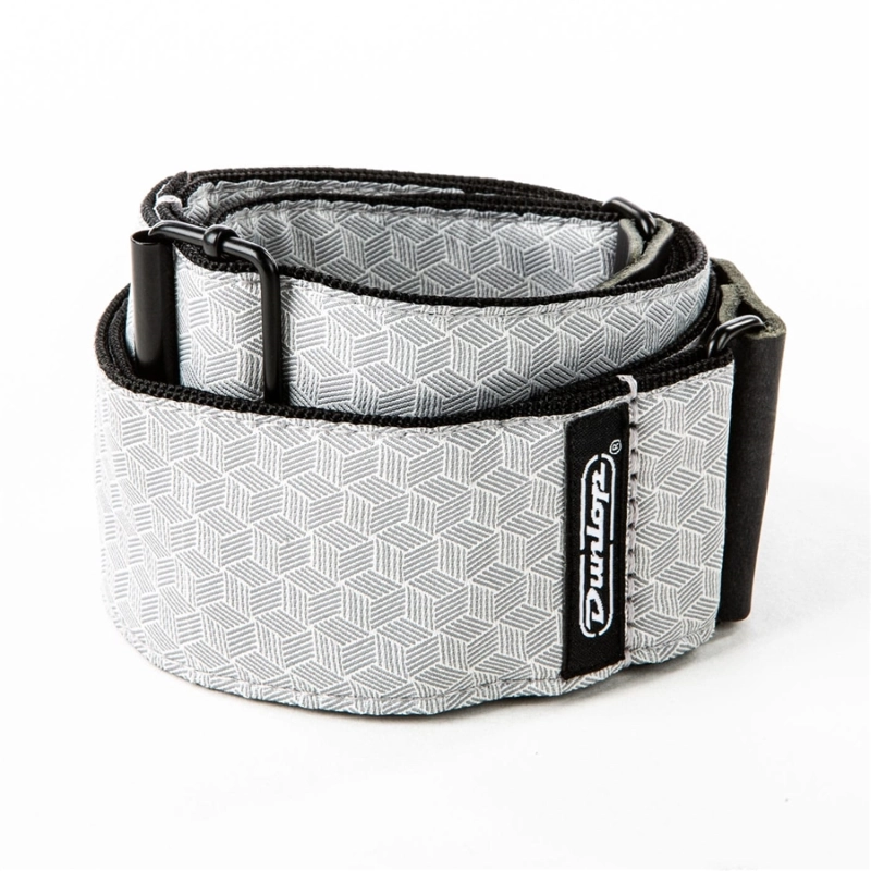 Dunlop D67-12 Tracolla Jacquard Cube Hatch Light Grey