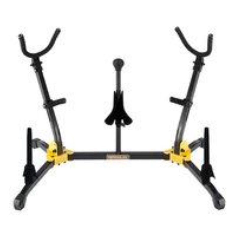 Hercules DS538B Stand Multiplo per 2 Sax Alto/Tenore + Sax Soprano + 2 Flauti/Clarinetti