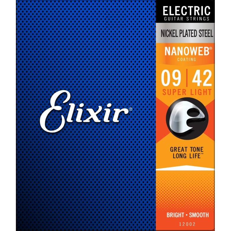 Elixir 12002 Nickel Plated Steel Nanoweb Corde Chitarra Elettrica 9-42