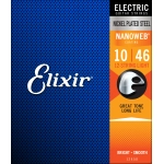 Elixir 12450 Nickel Plated Steel Nanoweb Corde Chitarra Elettrica 12 corde 10/46