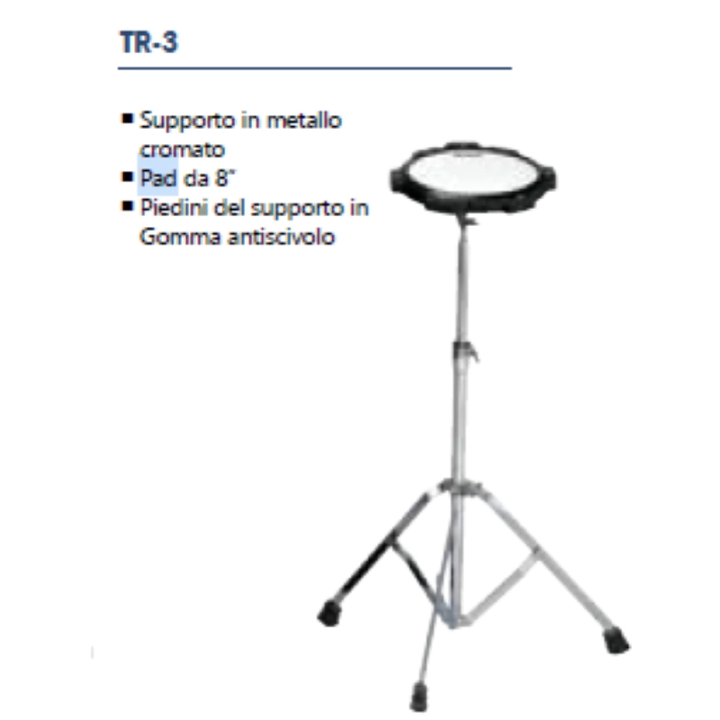 PEACE TR-3 Practice Pad 8" con stand