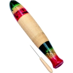 PEACE RH22 Guiro a forma di pesce in legno misura grande con battente