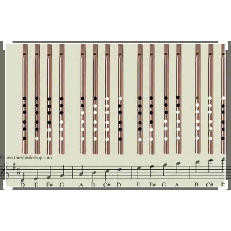 Flageolet Tin Whistle in Do (C) Flauto Metallo Irlandese