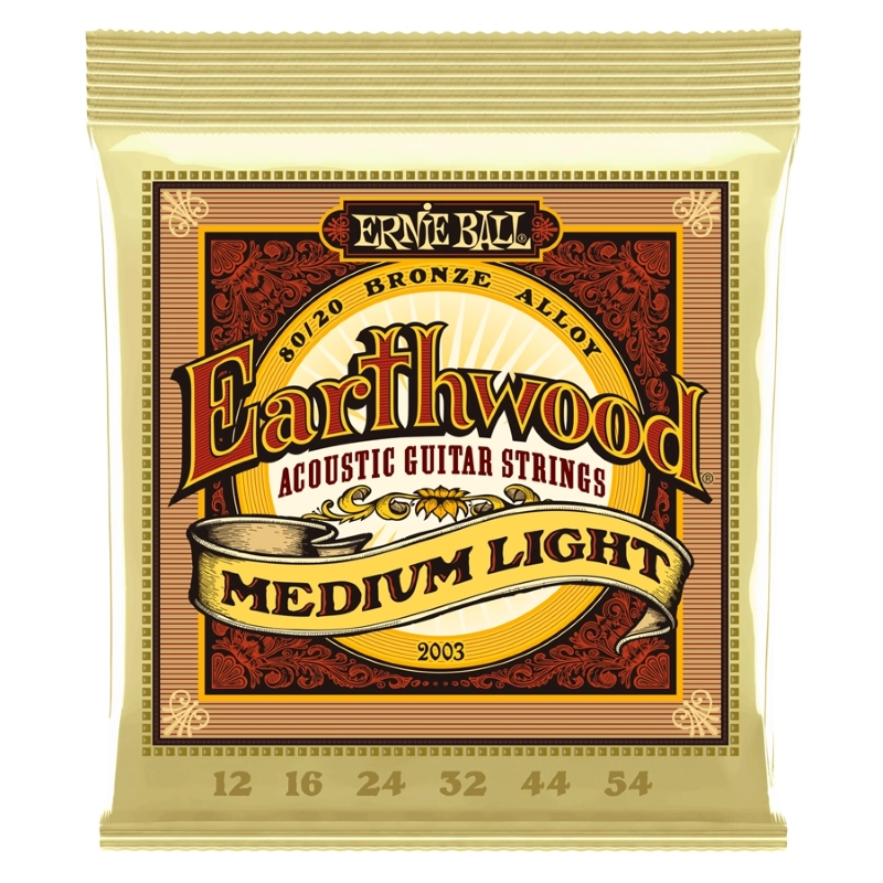 Ernie Ball 2003 Earthwood Medium Light 12-54 Muta per Chitarra Acustica