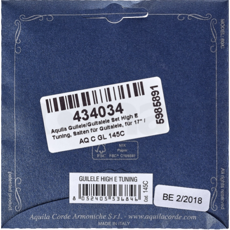 Aquila 145C Set Corde per Guitalele - 1° in Mi acuto