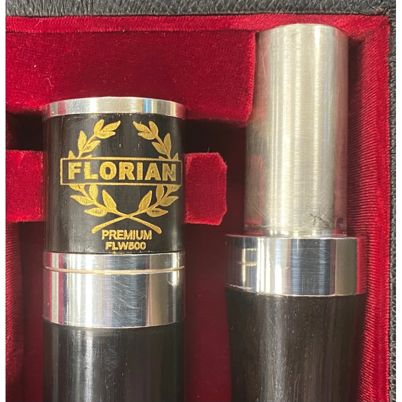 Florian FLW500 Flauto in Ebano Fori Open, Offset, Mi snodato, B foot