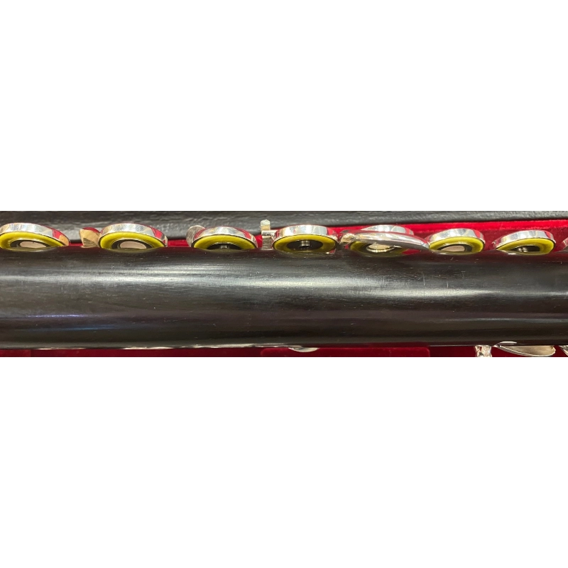 Florian FLW500 Flauto in Ebano Fori Open, Offset, Mi snodato, B foot