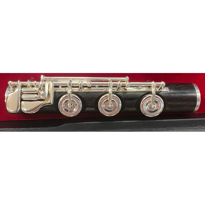 Florian FLW500 Flauto in Ebano Fori Open, Offset, Mi snodato, B foot