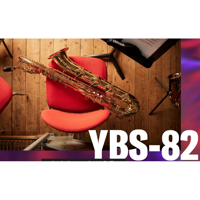 Yamaha YBS82 Custom Sax Baritono Professionale Laccato Oro