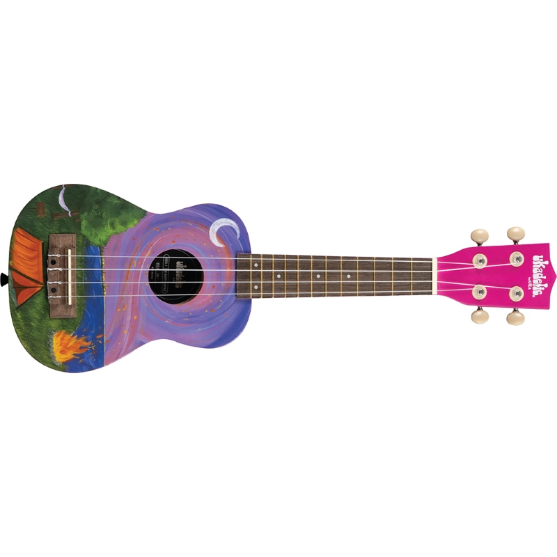 Kala UK-HAPPYCAMPER Ukulele soprano c/grafiche