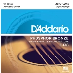 D'addario EJ38 Corde Chitarra 12 corde Bronzo Fosforoso 10-47