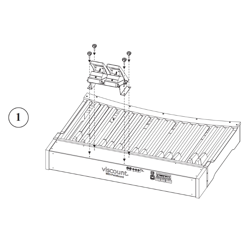 Viscount Pedaliera MIDI 32 note Dritta Concava